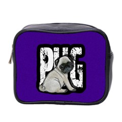 Pug Mini Toiletries Bag 2-side by Valentinaart