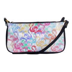 Flamingo Pattern Shoulder Clutch Bags by Valentinaart