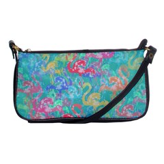 Flamingo Pattern Shoulder Clutch Bags by Valentinaart