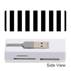 Black White Line Vertical Memory Card Reader (stick)  by Mariart