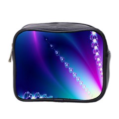 Flow Blue Pink High Definition Mini Toiletries Bag 2-side by Mariart