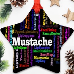 Mustache Ornament (star) by Mariart