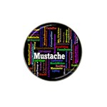 Mustache Hat Clip Ball Marker Front