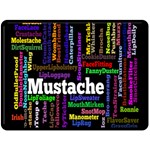 Mustache Fleece Blanket (Large)  80 x60  Blanket Front