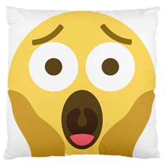 Scream Emoji Large Flano Cushion Case (one Side) by BestEmojis