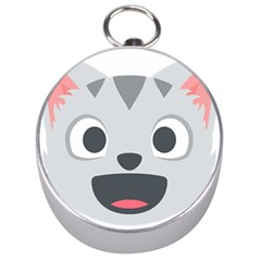 Cat Smile Silver Compasses by BestEmojis