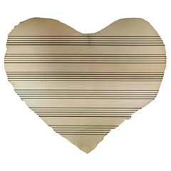 Notenblatt Paper Music Old Yellow Large 19  Premium Flano Heart Shape Cushions by Nexatart