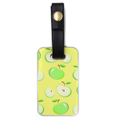 Apples Apple Pattern Vector Green Luggage Tags (one Side)  by Nexatart