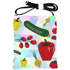 Vegetables Cucumber Tomato Shoulder Sling Bags by Nexatart