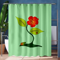 Plant And Flower Shower Curtain 60  X 72  (medium)  by linceazul