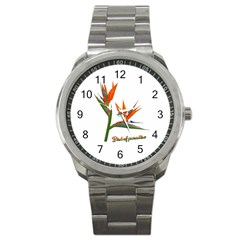 Bird Of Paradise Sport Metal Watch by Valentinaart