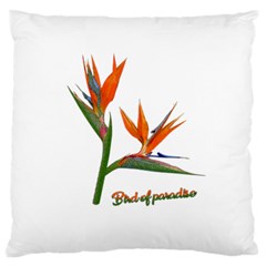 Bird Of Paradise Large Flano Cushion Case (two Sides) by Valentinaart