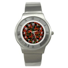 Bird Of Paradise Stainless Steel Watch by Valentinaart