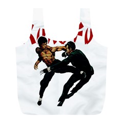 Kung Fu  Full Print Recycle Bags (l)  by Valentinaart