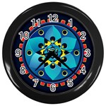 Abstract Mechanical Object Wall Clocks (Black) Front