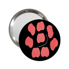 Craft Pink Black Polka Spot 2 25  Handbag Mirrors by Mariart