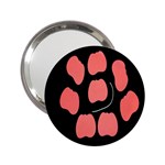 Craft Pink Black Polka Spot 2.25  Handbag Mirrors Front