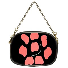 Craft Pink Black Polka Spot Chain Purses (two Sides)  by Mariart