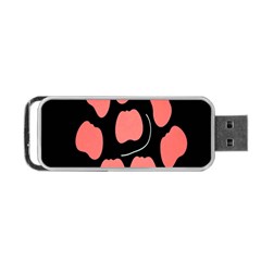 Craft Pink Black Polka Spot Portable Usb Flash (one Side) by Mariart