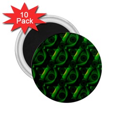 Green Eye Line Triangle Poljka 2 25  Magnets (10 Pack)  by Mariart