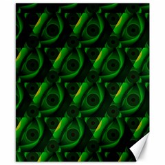 Green Eye Line Triangle Poljka Canvas 8  X 10  by Mariart