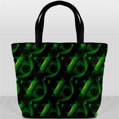 Green Eye Line Triangle Poljka Bucket Bags by Mariart