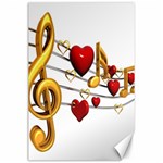 Music Notes Heart Beat Canvas 24  x 36  23.35 x34.74  Canvas - 1