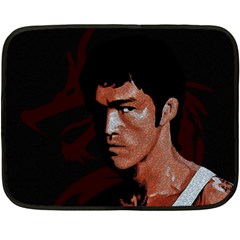 Bruce Lee Fleece Blanket (mini) by Valentinaart