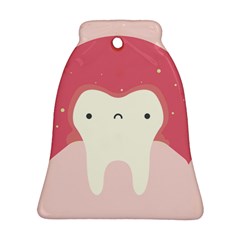 Sad Tooth Pink Ornament (bell) by Mariart