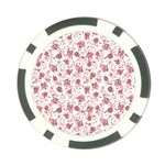 Floral pattern Poker Chip Card Guard Front