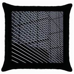 Abstract Architecture Pattern Throw Pillow Case (black) by Nexatart