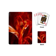 Red Abstract Pattern Texture Playing Cards (mini)  by Nexatart