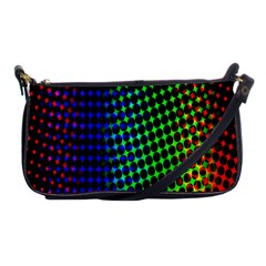 Digitally Created Halftone Dots Abstract Shoulder Clutch Bags by Nexatart