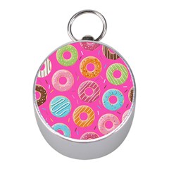 Doughnut Bread Donuts Pink Mini Silver Compasses by Mariart