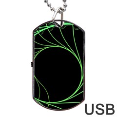 Fractal Golden Ratio Fractal Pattern Nature From Similar Seashell Patterns Dog Tag Usb Flash (one Side) by Mariart