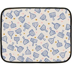 Glass Polka Circle Blue Fleece Blanket (mini) by Mariart