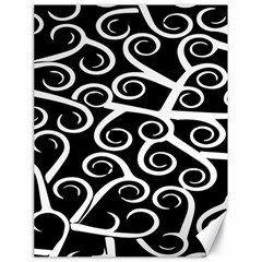 Koru Vector Background Black Canvas 18  X 24   by Mariart