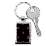 Seamless Pattern With Symbol Sex Men Women Black Background Glowing Red Black Sign Key Chains (Rectangle)  Front