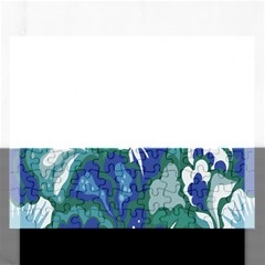 Tropics Leaf Bluegreen Rectangular Jigsaw Puzzl by Mariart