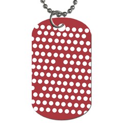 Pink White Polka Dots Dog Tag (two Sides) by Mariart