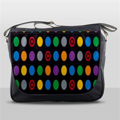 Polka Dots Rainbow Circle Messenger Bags by Mariart