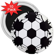 Soccer Camp Splat Ball Sport 3  Magnets (10 Pack)  by Mariart