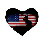 Honor Our Heroes On Memorial Day Standard 16  Premium Heart Shape Cushions Front