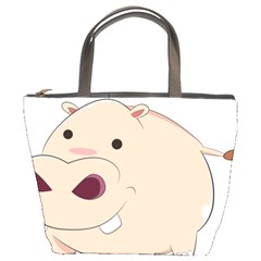 Happy Cartoon Baby Hippo Bucket Bags by Catifornia