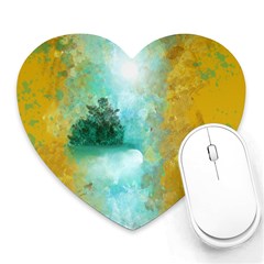 Turquoise River Heart Mousepads by digitaldivadesigns