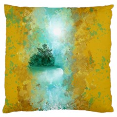 Turquoise River Large Flano Cushion Case (one Side) by digitaldivadesigns