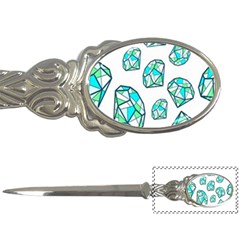 Brilliant Diamond Green Blue White Letter Openers by Mariart