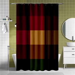 Stripes Plaid Color Shower Curtain 48  X 72  (small)  by Mariart