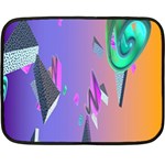 Triangle Wave Rainbow Fleece Blanket (Mini) 35 x27  Blanket