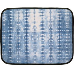 Indigo Grey Tie Dye Kaleidoscope Opaque Color Double Sided Fleece Blanket (mini)  by Mariart